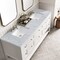 James Martin Vanities Breckenridge 72in Double Vanity, Bright White w/ 3 CM Carrara Marble Top 330-V72-BW-3CAR - alternate 4